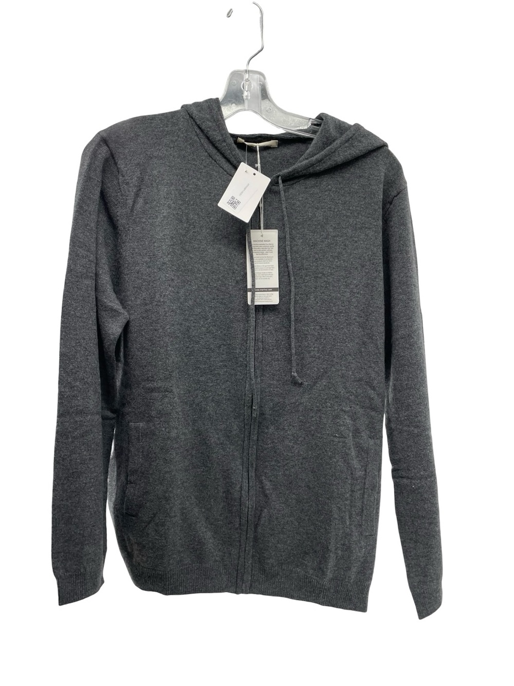 WoolOvers Luxe Lounge Hoodie Size L Dark Charcoal NWT